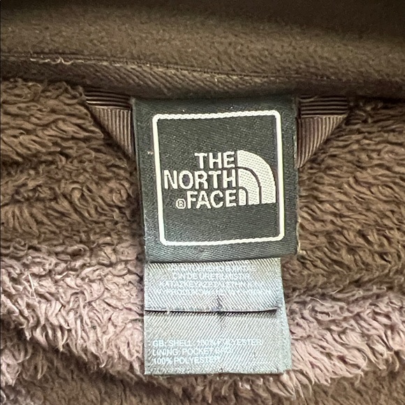 The North Face Brown Fuzzy Fleece Zip Up Jacket Womens Size Large - Picture 8 of 15